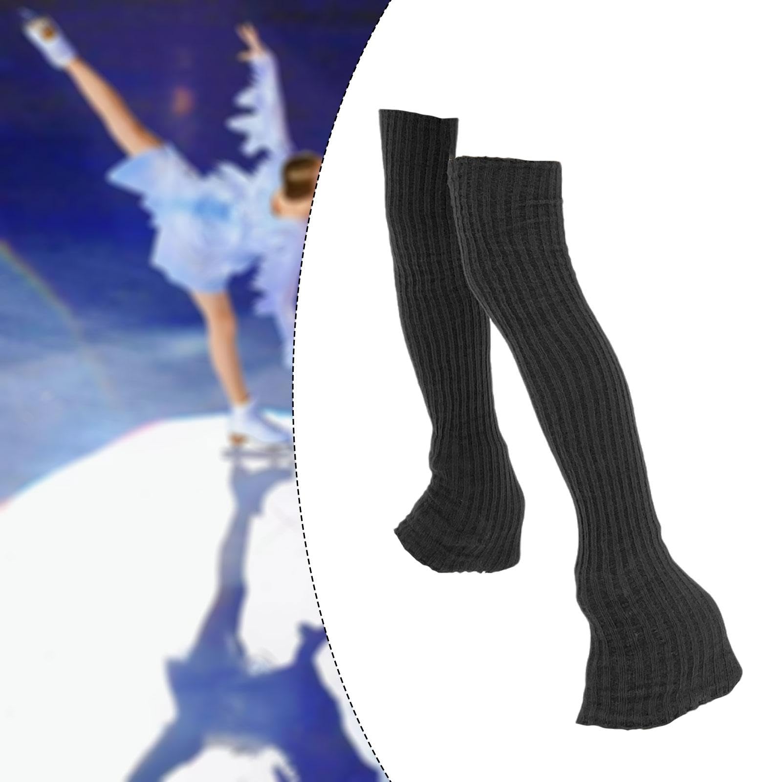 LOVIVER Calentadores de piernas de para patinaje, ligeros, cómodos y modernos. Calcetines de patinaje hasta pantorrilla para niñas, ideales para