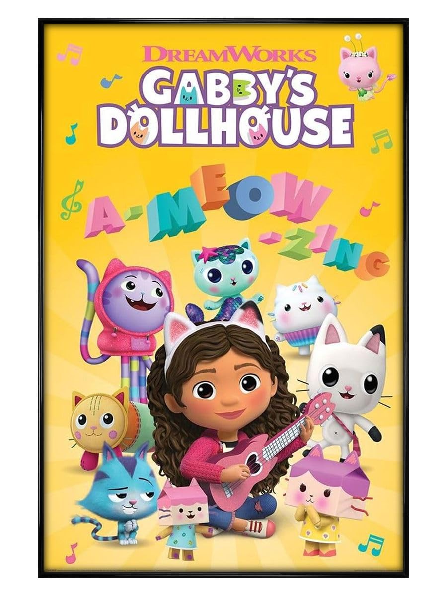 Grindstore Gabby's Dollhouse (Ameowzing) Maxi Poster - Black Gloss Framed