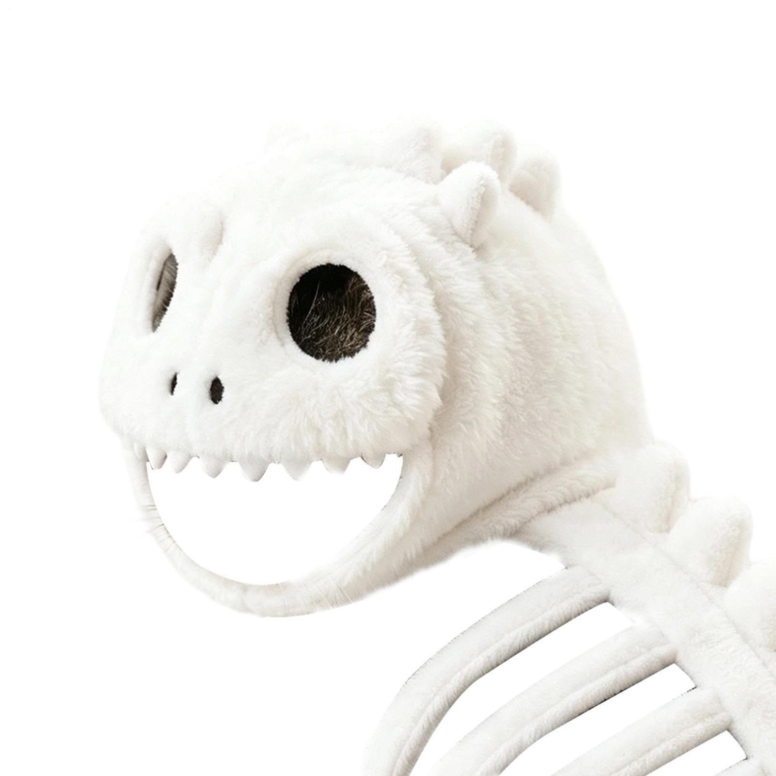 Costume da scheletro di dinosauro per gatto, costume luminoso per Halloween e cosplay | Costume di Halloween per carnevale, feste in maschera, palcoscenico, parco, dormitorio, cucciolo