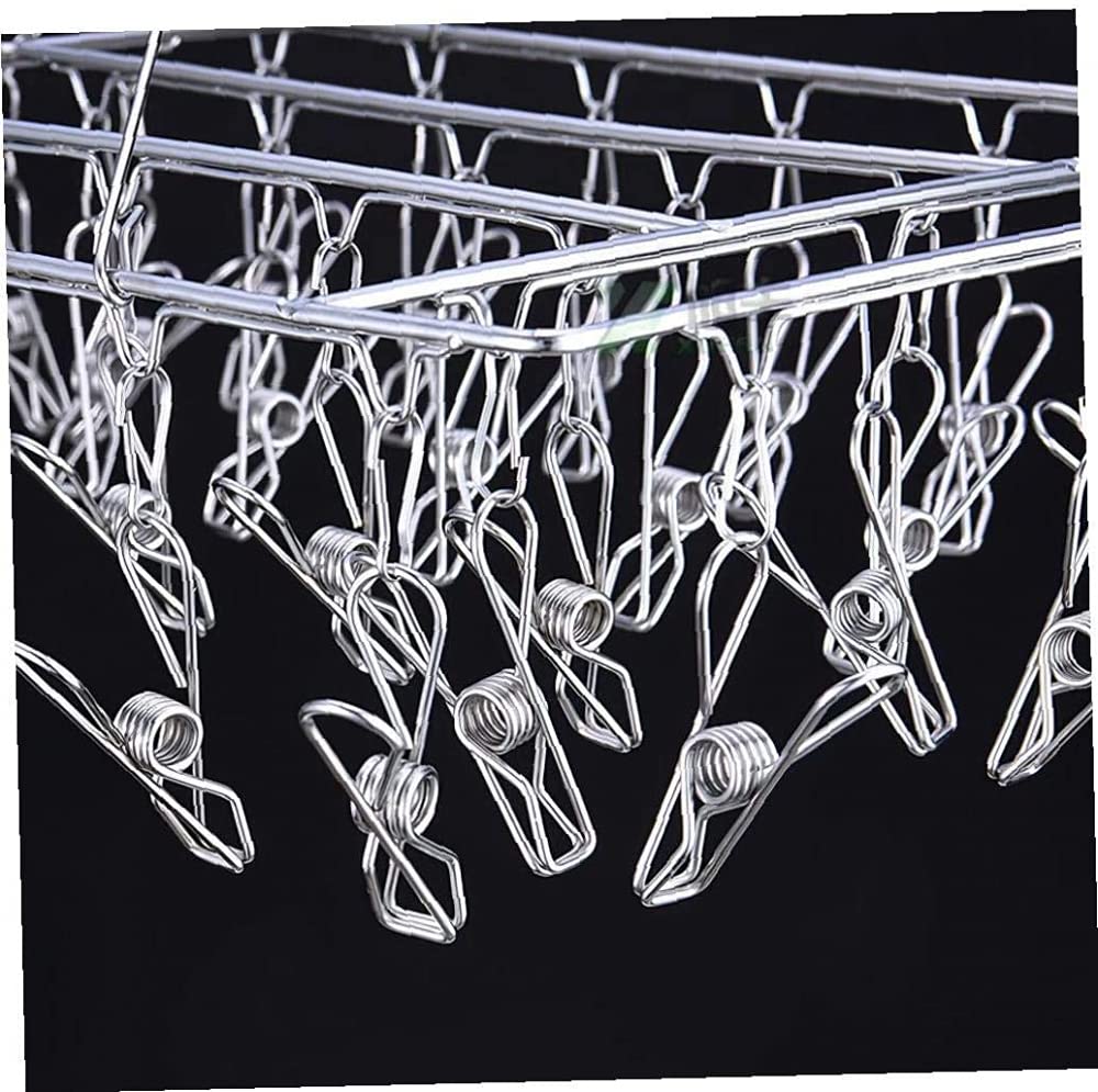 Socken-Trockenständer Einlagiger Edelstahl-Socken-Trockenständer Wäscheständer Mit 30 Clips
