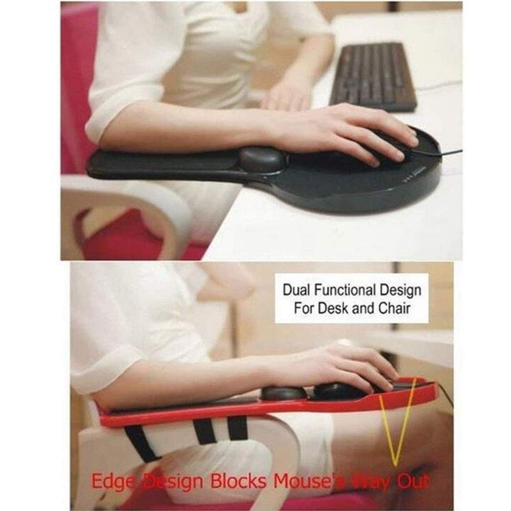 Reposamuñecas Ajustable para computadora, reposabrazos, Alfombrilla para ratón, Soporte ergonómico para el Hombro para la Oficina en casa, Escritorio y Silla de Doble propósito