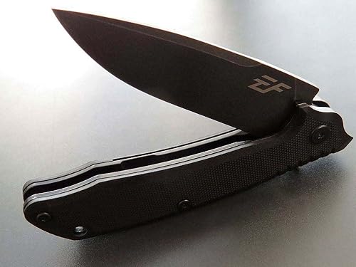 Miniatura 5 de Eafengrow EF223 Cuchillo plegable Hoja D2 con mango G10 Cuchillo de bolsillo Multi Supervivencia al aire libre Camping Supervivencia (negro)