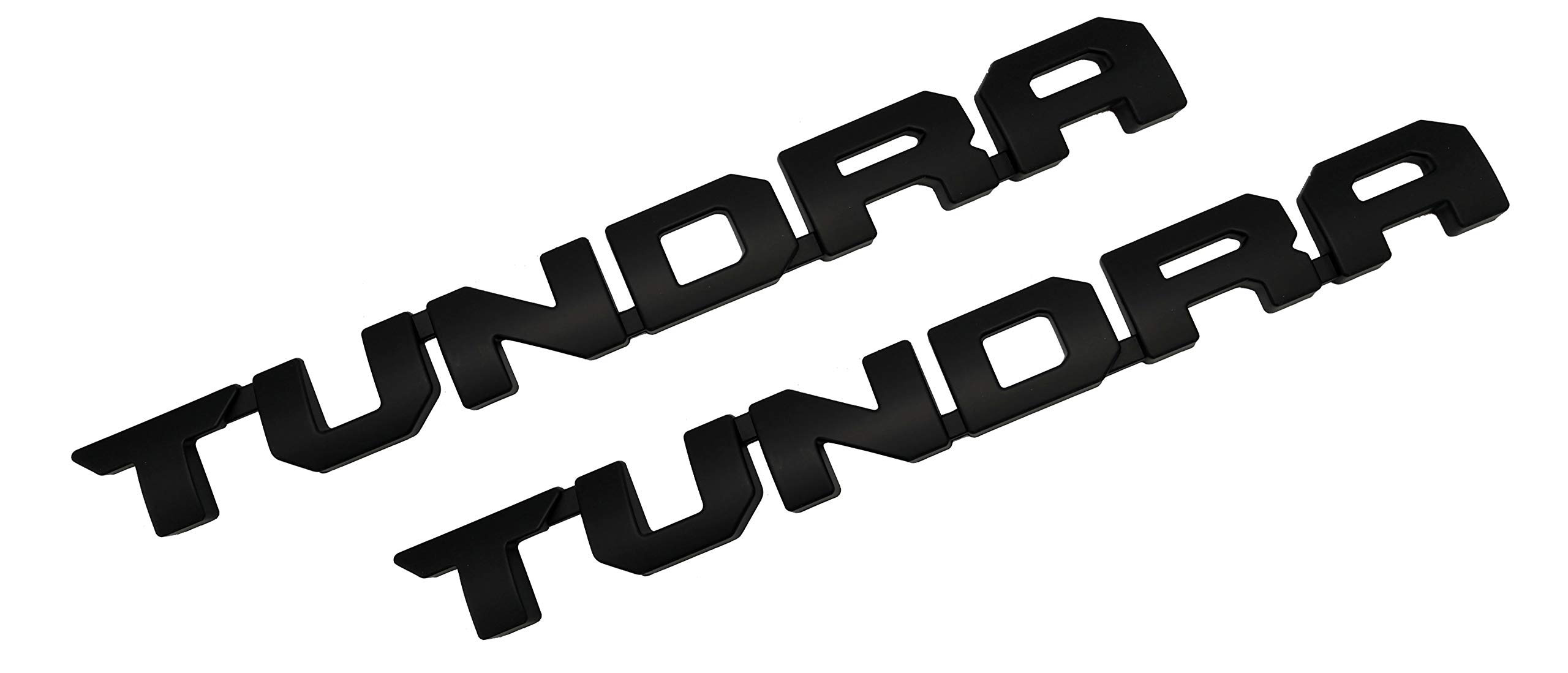 2x TUNDRA Letter Door Emblm Nameplate Matte Black (Fits Toyota Tundra