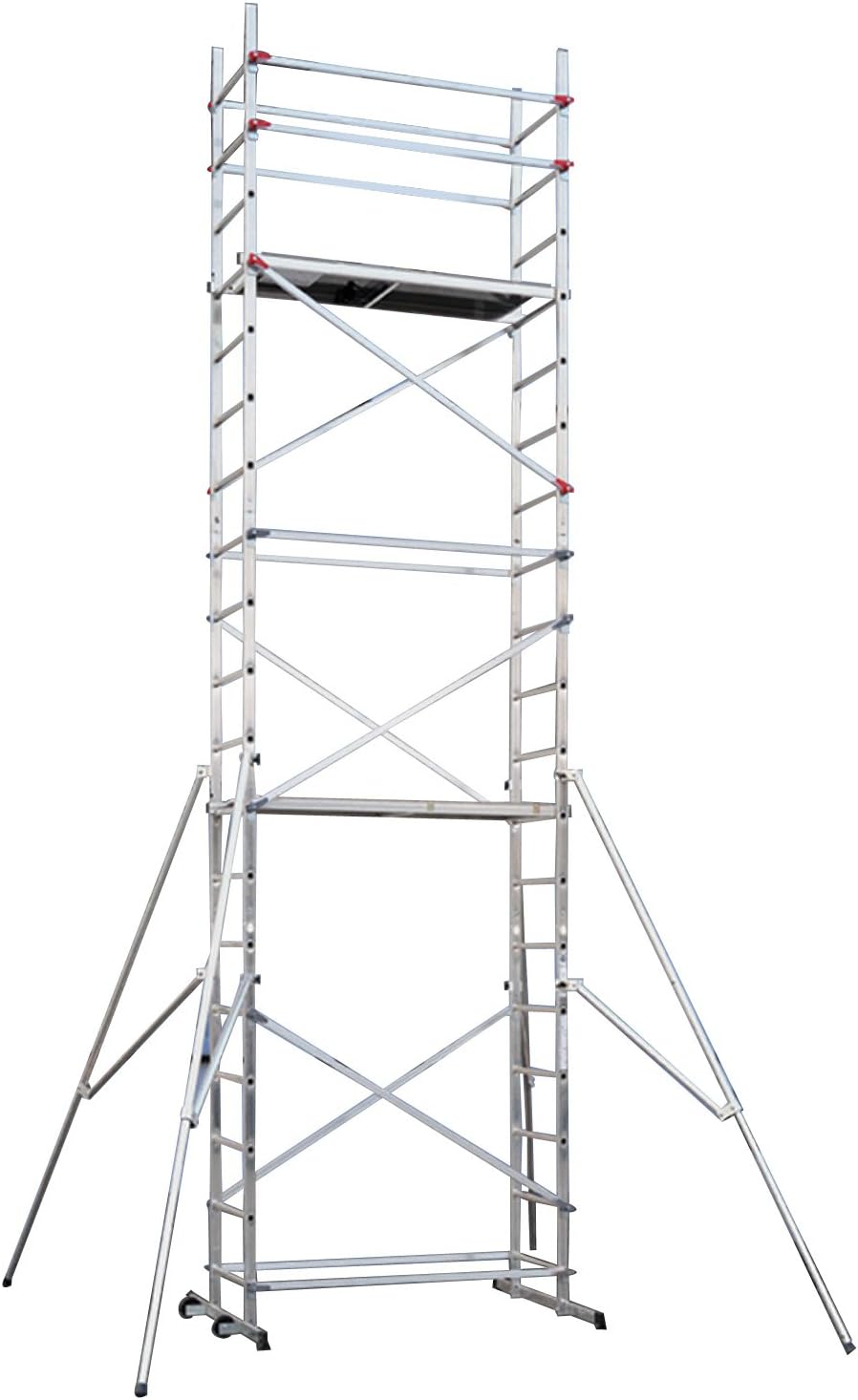 Hailo 9459-551 1-2-3 500 Aluminium Home and Trade Light DeLuxe Scaffold with 12 Rungs
