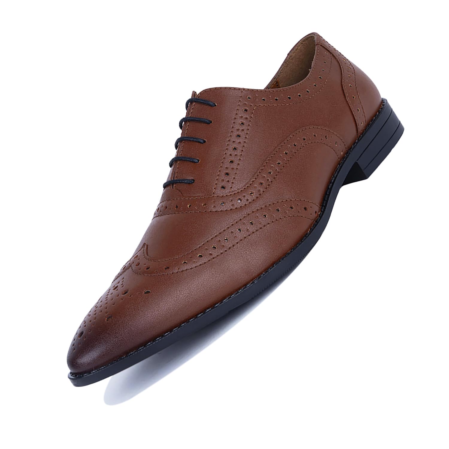 LOUIS STITCH Mens Formal Lace-up Brogue Shoes | Solid Design | Ideal for Formal, Business Casual, and Parties | Solid Russet Tan | UK Size 11 (RGBGTN) (B0CWLPRJ65) Amazon Price History, Amazon Price Tracker