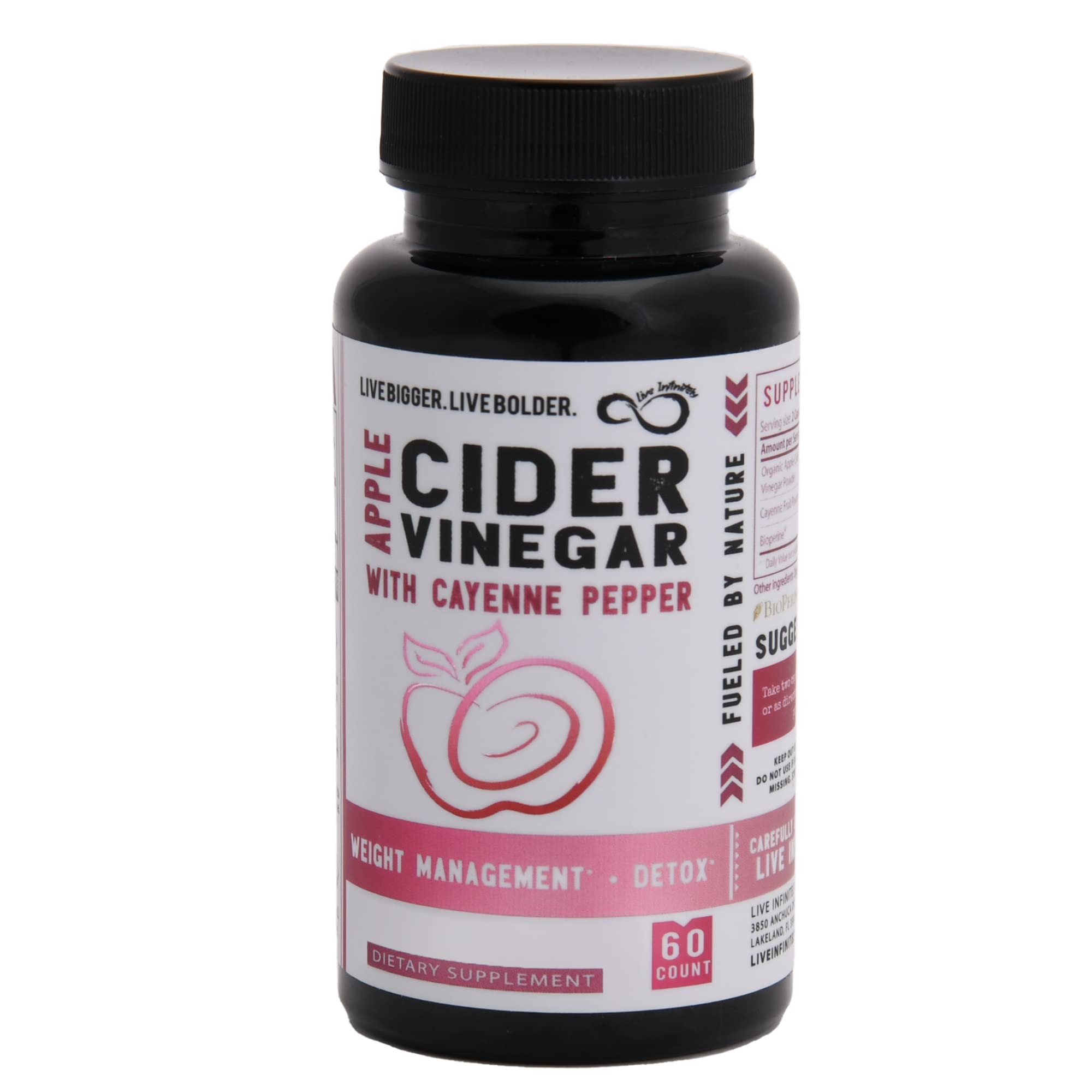 Buy Live Infinitely 100 Apple Cider Vinegar s with Mother, Cayenne
