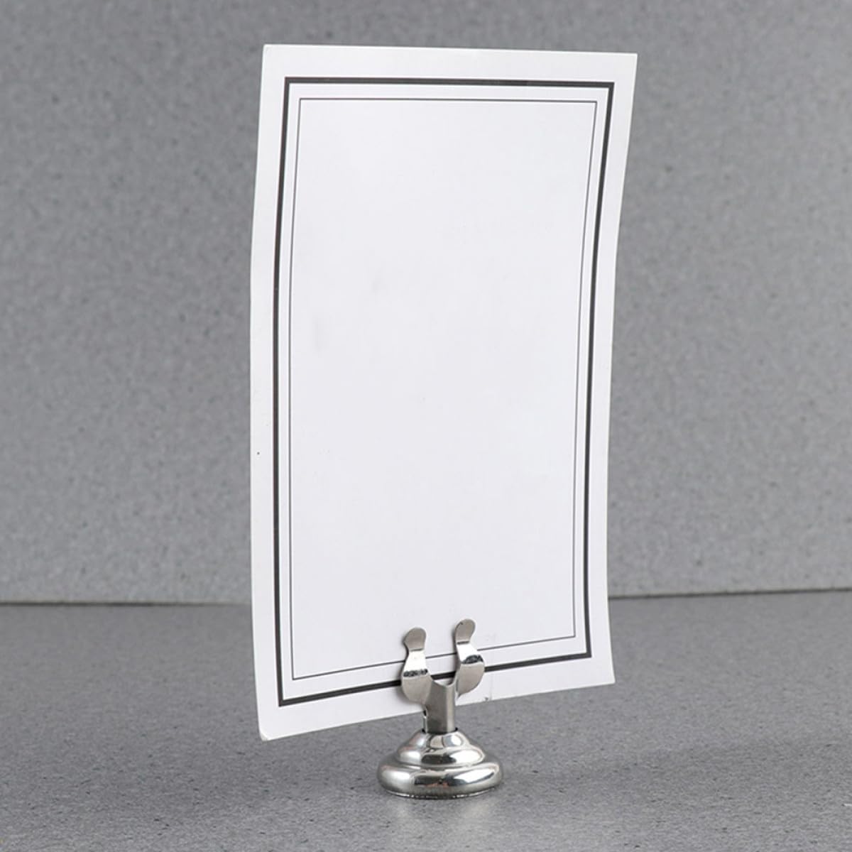 Table de 7 Inoxydable en Porte-Cartes Argenté de Acier Numéro Forme en U Simple Élégant, Support Lot Pièces pour Restaurant et Décoration Maison