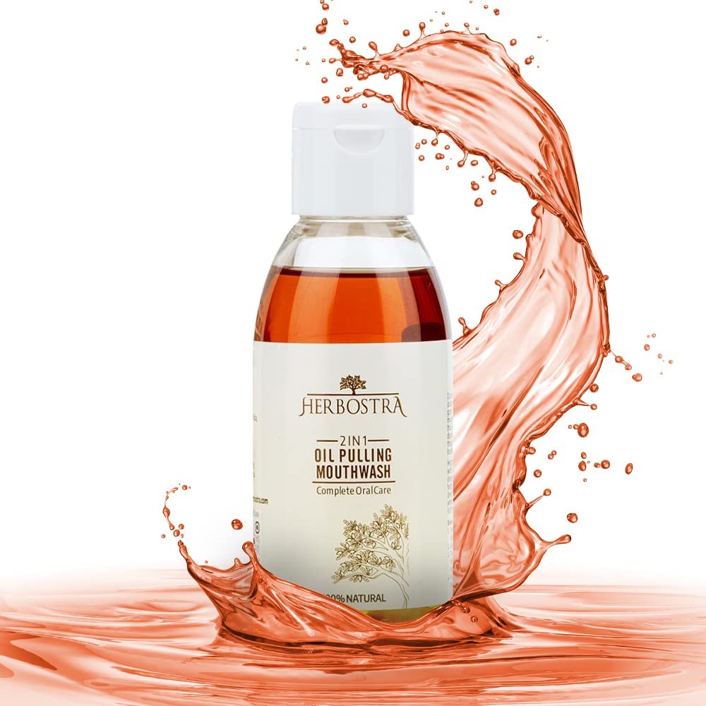 Herbostra 2 in 1 Oil Pulling Mouthwash | 100 ML | For Complete Oral Care-image-40