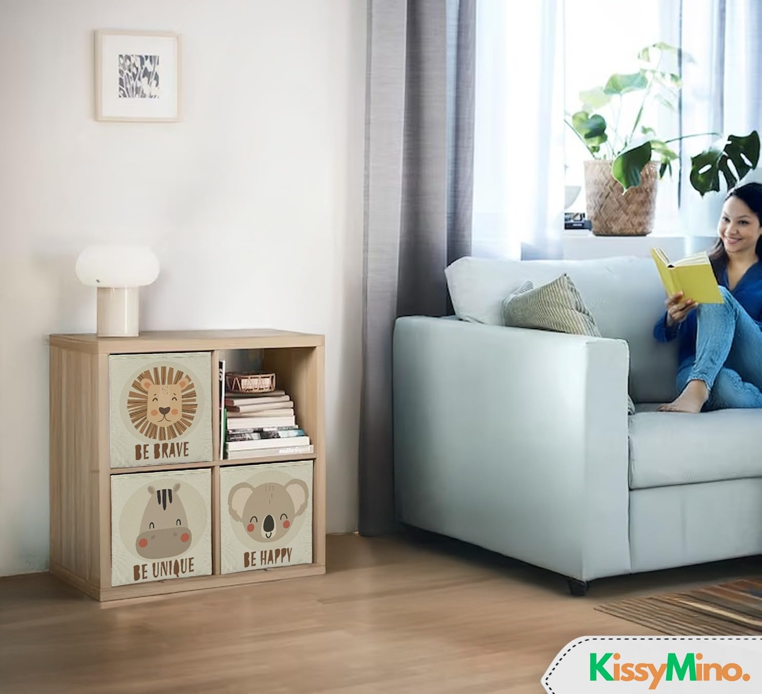 Pack 3 Cubos Almacenaje Beige 30x30x30 cm, Organizador Infantil Juguetes Libros Ropa, Compatible Estanterías Kallax Eket, Plegable y Resistente, Cajas Decorativas para Niños y Hogar