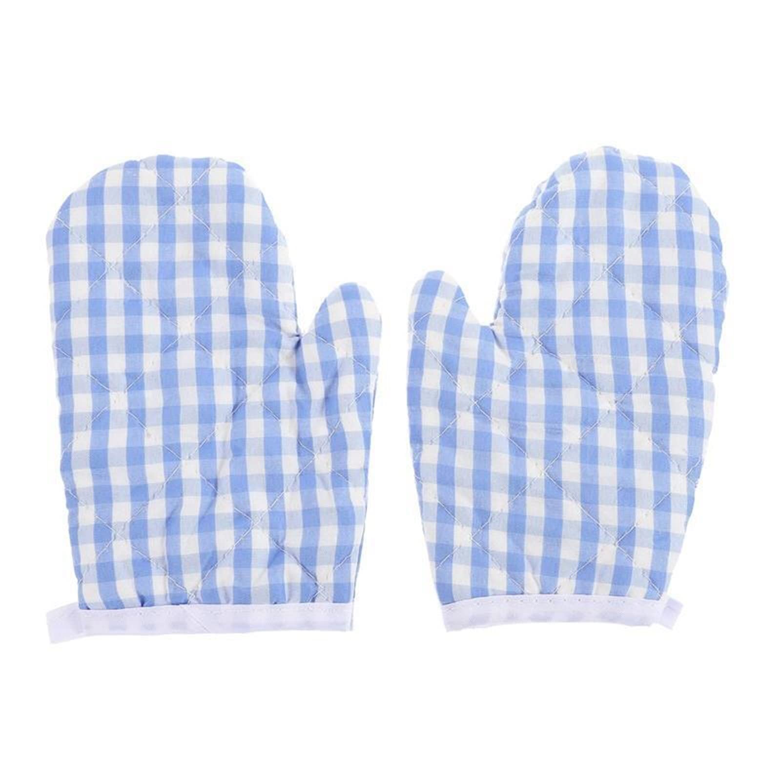 Gants résistants à la Chaleur, Gants en Polyester for Micro-Ondes, Gants de Cuisine et de pâtisserie for Enfants(Sky Blue)