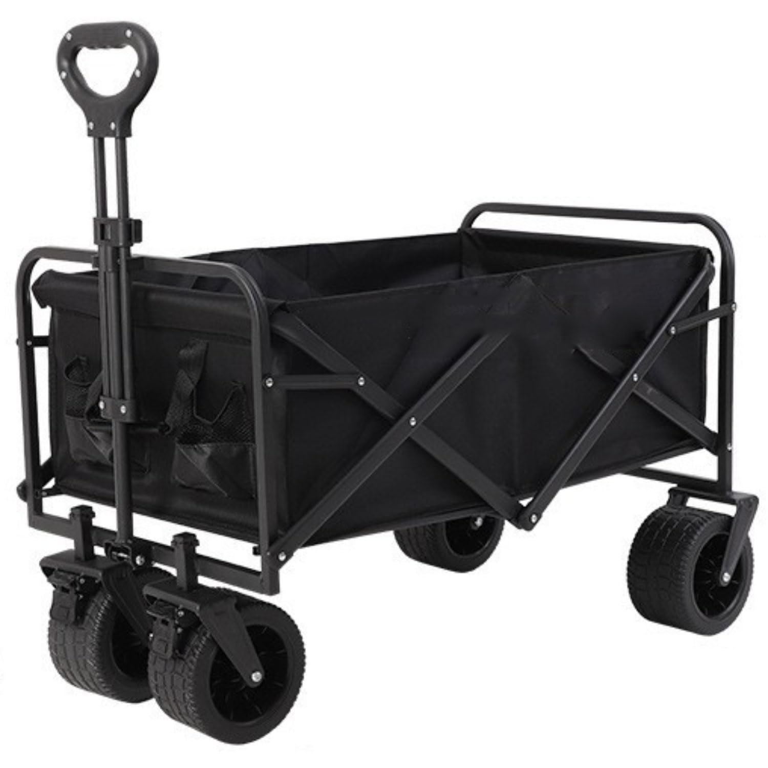 150L Carrello Spiaggia Portatutto Regolabile Carrello Pieghevole con Ruote Tutti i Terreni con Freno Carrello Campeggio Grandi Carrello da Trasporto Giardino Supermercato Mare Carico 200KG