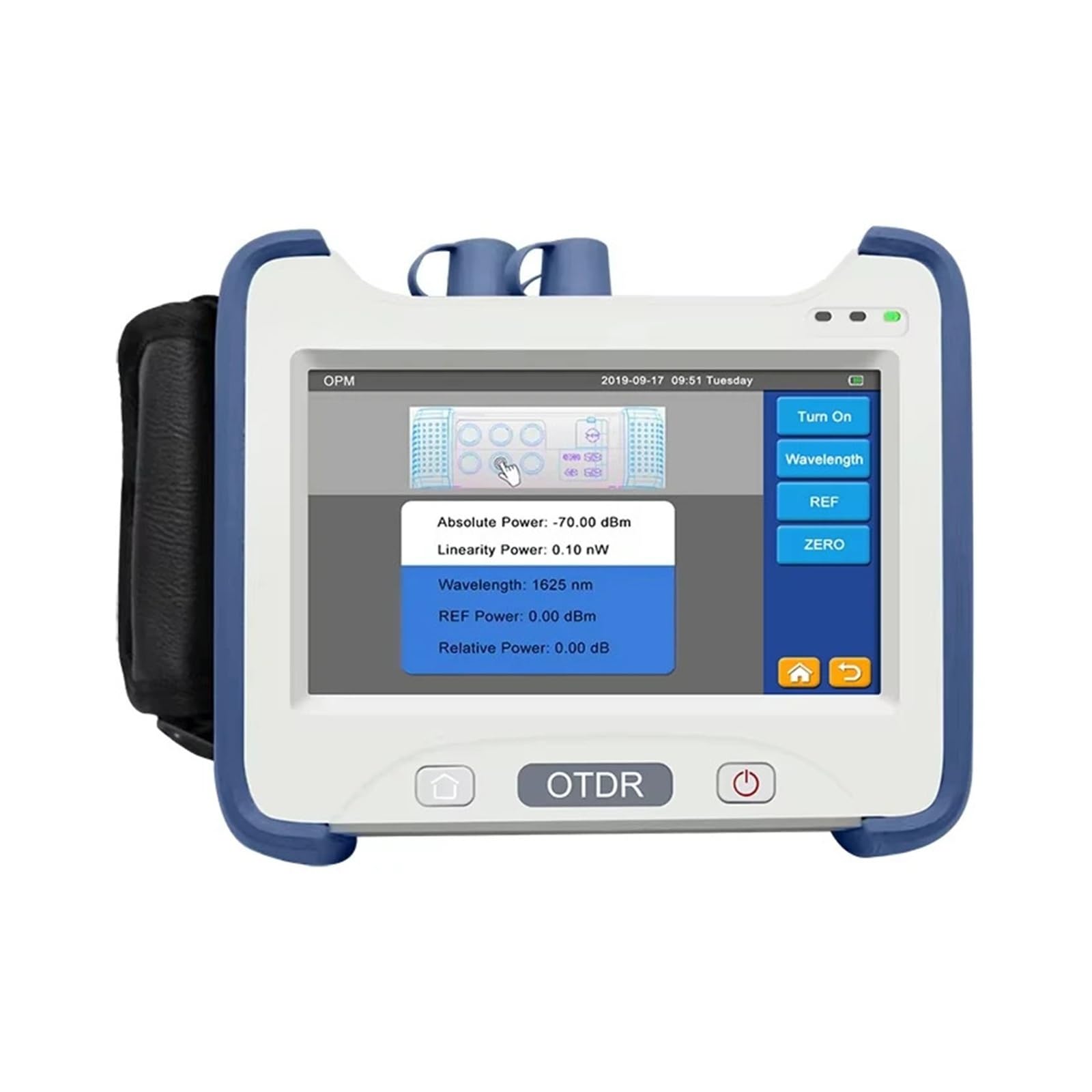 OTDR numérique avec écran tactile LCD réflectomètre optique de domaine temporel testeur de réseau 850/1300/1310/1550/1625nm(UPC,1310 1550nm 37 35db)