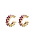 Ear Cuffs in 18K Gold - CZ Paved Hoop Conch Cuff Earrings for Women,Men - Sparkle Rhinestones Clip On Wrap Earrings Non Pierced
