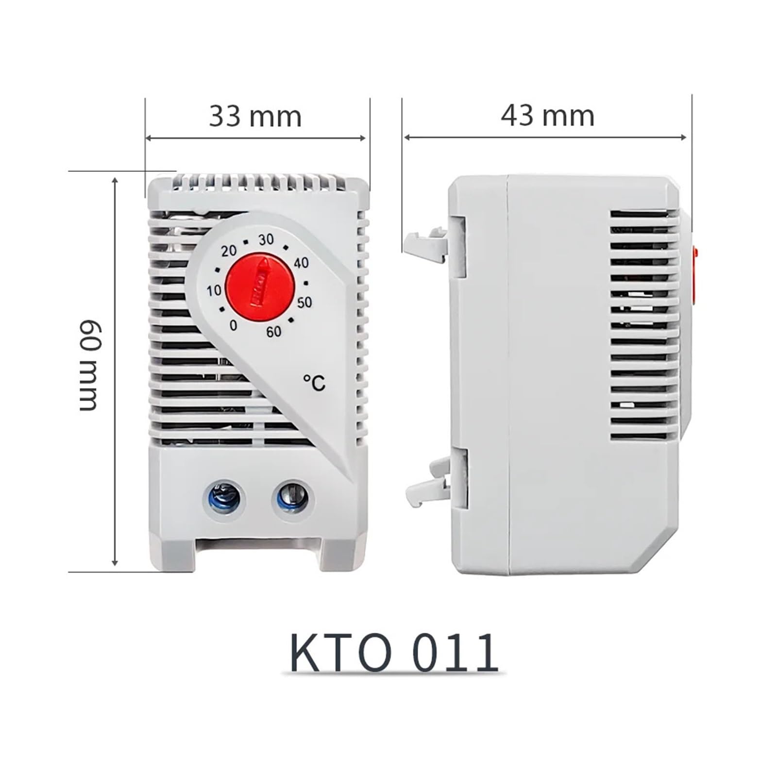 3 pezzi KTO011 Termostato bimetallico meccanico Interruttore regolatore di temperatura for riscaldamento con