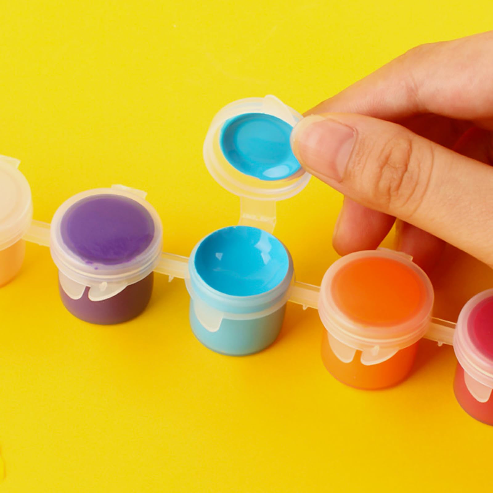 600 macetas de 3 ml, mini macetas de pintura, 100 tiras, vacías, con tapa, macetas de plástico, pequeñas tiras de color vacías para pintar, pinturas acrílicas