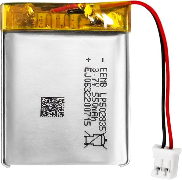 EEMB 3.7V 550mAh 602835 Bateria Lipo ładowalny litowy polimerowy ze złączem JST - Upewnij się, że polaryzacja urządzenia pasuje do akumulatora przed zakupem!!!