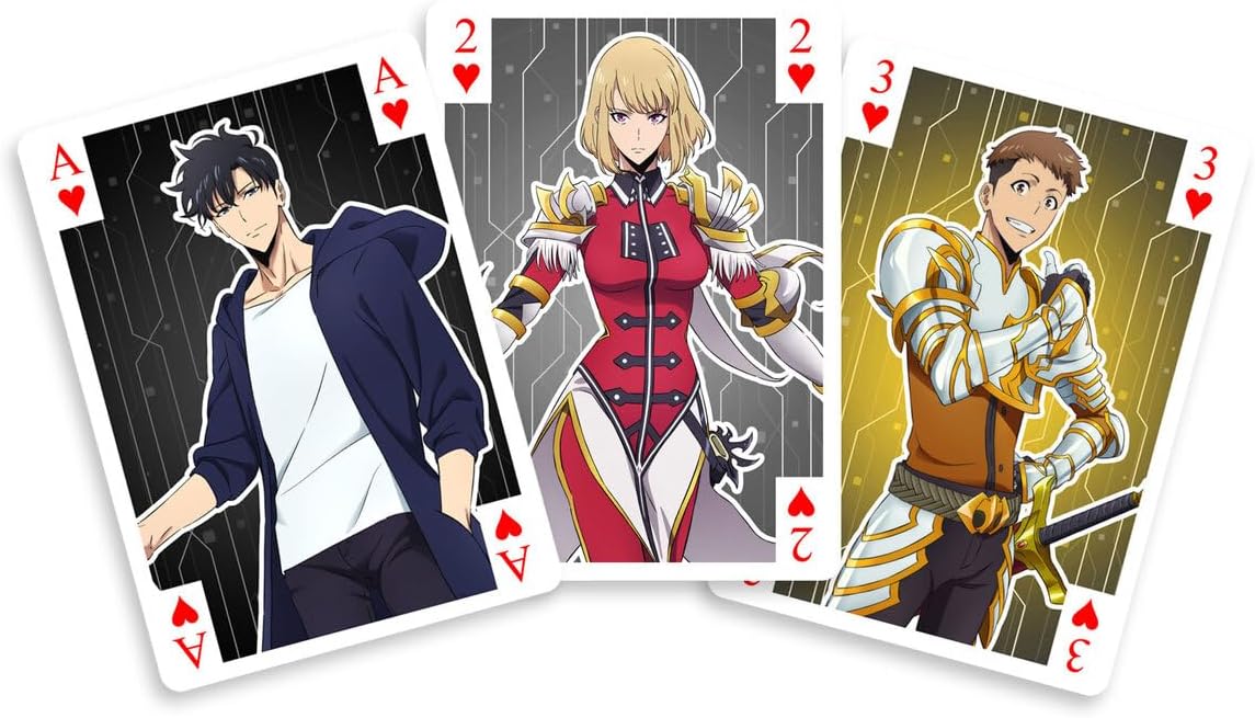 Crunchyroll - Solo Leveling - 52 Playing Cards - Poker, Card Game, Deck, Playing Cards, White