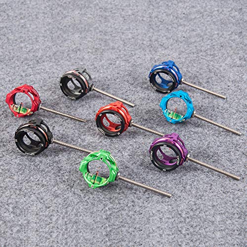 Sharrow Archery Bow Sight Compound Bow Scope Sight Single Pin 2X 4X 6X 8X Lens Optical Fiber Sight Hunting Accessory (Gray, 4X) #TOP3