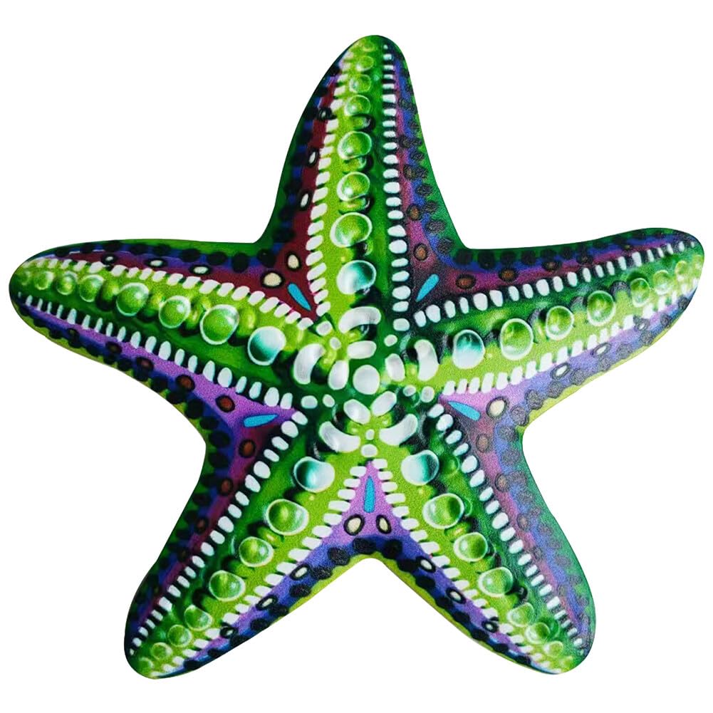 JAWSEU Estrella de mar decoración de pared, estrella de mar de metal, arte de pared, estrellas de mar, esculturas de pared, estrella de mar de metal, decoración de pared, colgante decorativo de