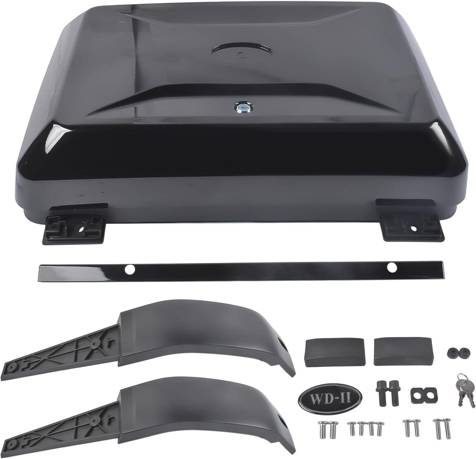Side Mounted Gear Storage Box Compatible with Land Rover Defender 110 2020-2025 Corrosion Resistant ABS Exterior Carrier for Off Road Outdoor Travel Black