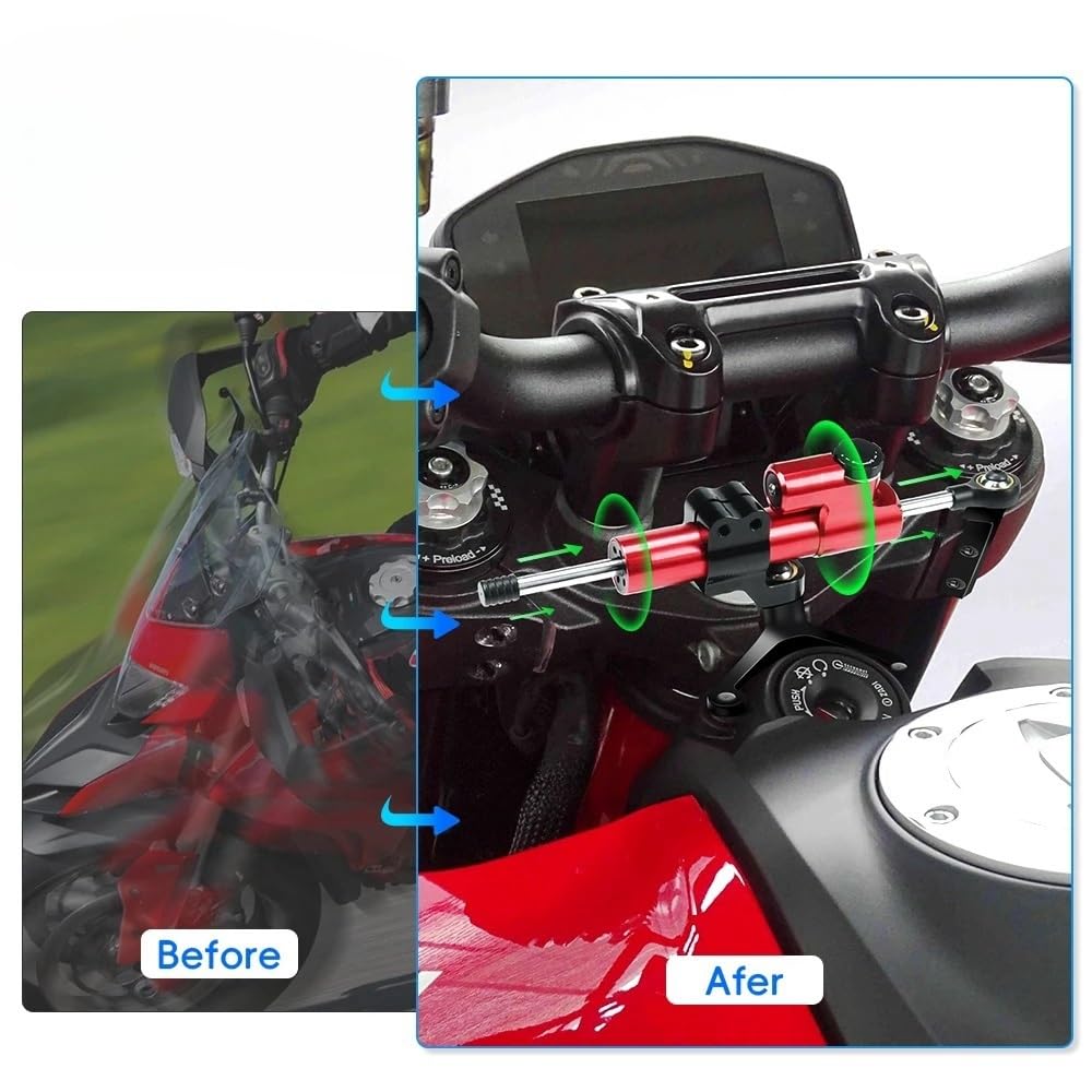 Staffa ammortizzatore sterzo Accessori Moto Per Per Hypermotard 821 SP Hyperstrada 939 Hyperstrada939 Stabilizzatore Di Sterzo Staffa Ammortizzatore Kit | Bracket