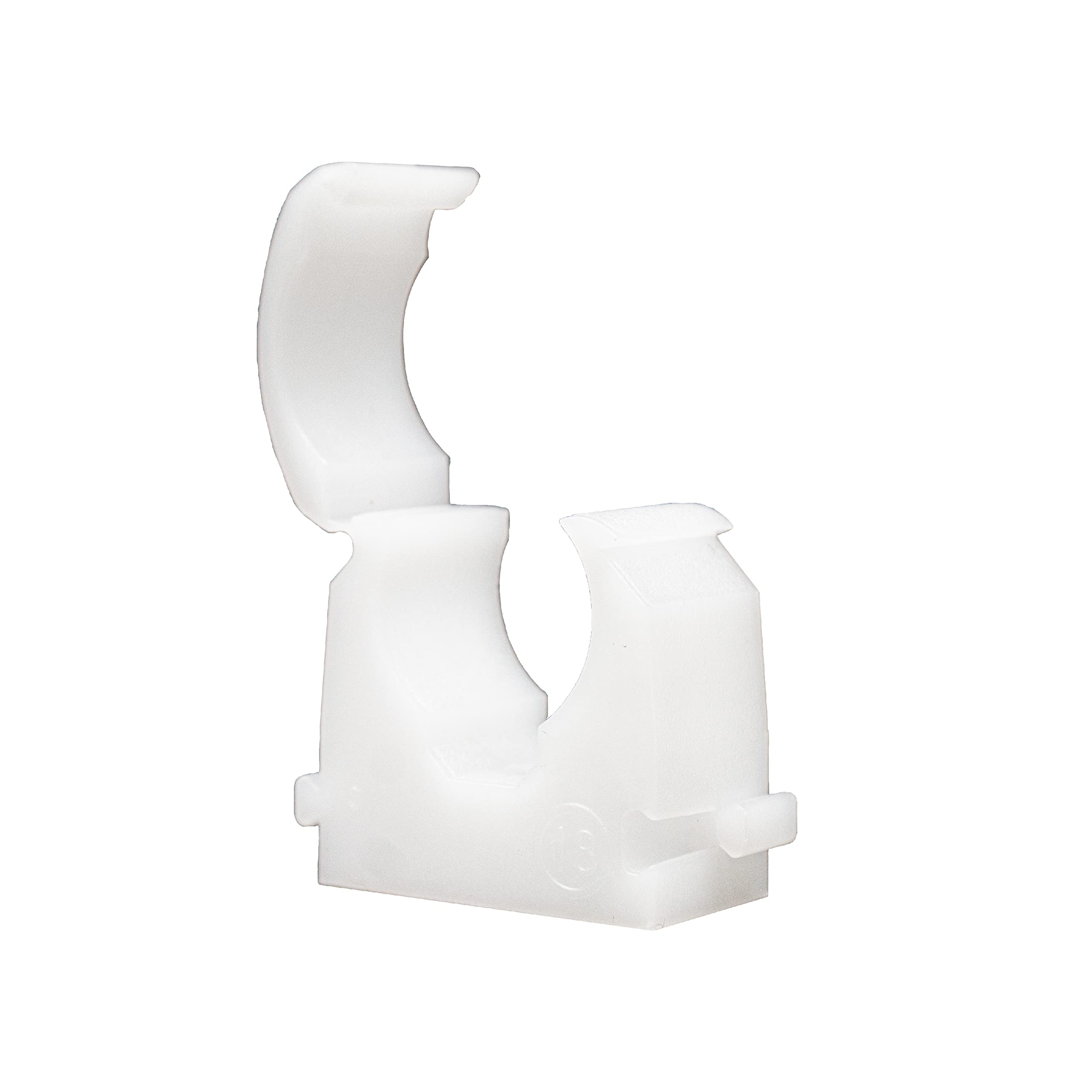 Talon Natural - ‎18Mm Single Hinged Pipe Clips - Pack Of 100 - 360° Fixing For Pipework - Temperatures Up To 85°C (185°F) - Safe For Use On Plumbing, Gas And Air Conditioning Pipe - Uv Stabilized