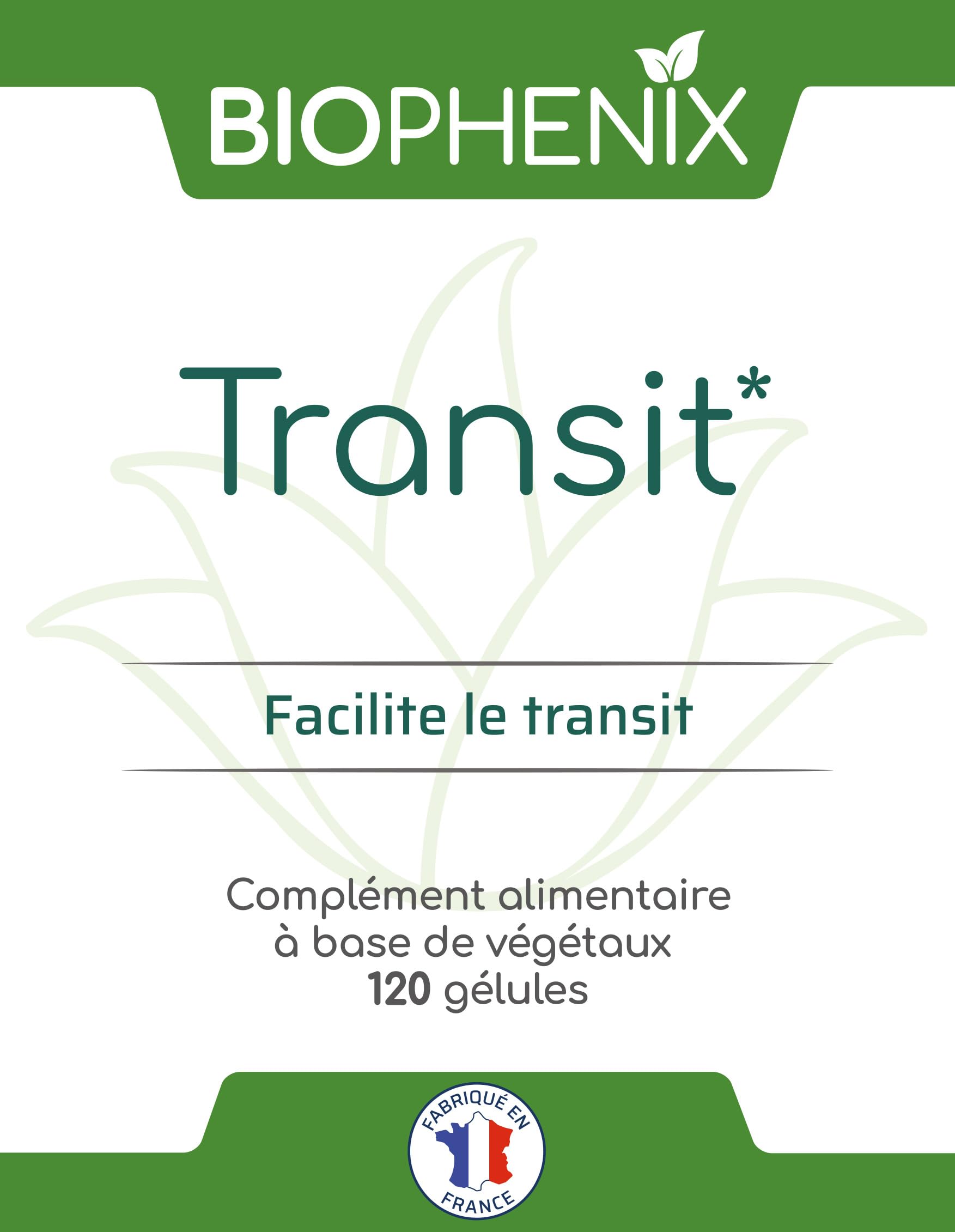Biophénix Transit 120 Gélules - Complément Alimentaire 100% Naturel à Base de Végétaux - Casse Muette, Enzymes de Papaye Fermentée et Ispaghul - Facilite le Transit