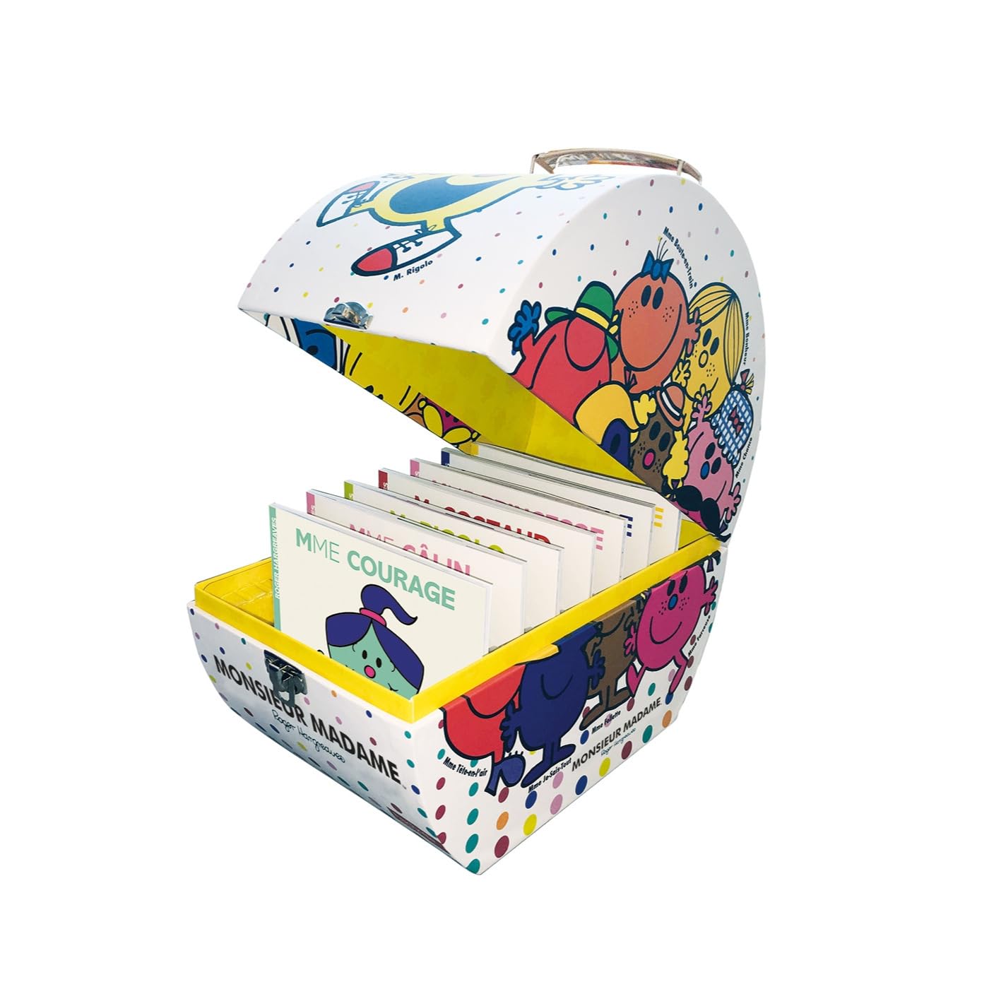 Monsieur Madame - La boîte collector: Coffret blanc en 7 volumes : Mme Câlin ; M. Rigolo ; Mme Courage ; M. Tranquille ; Mme Princesse ; M. Costaud ; Mme Lumineuse