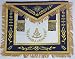 Past Master Apron Navy Blue Gold Eembroidery with Fringe