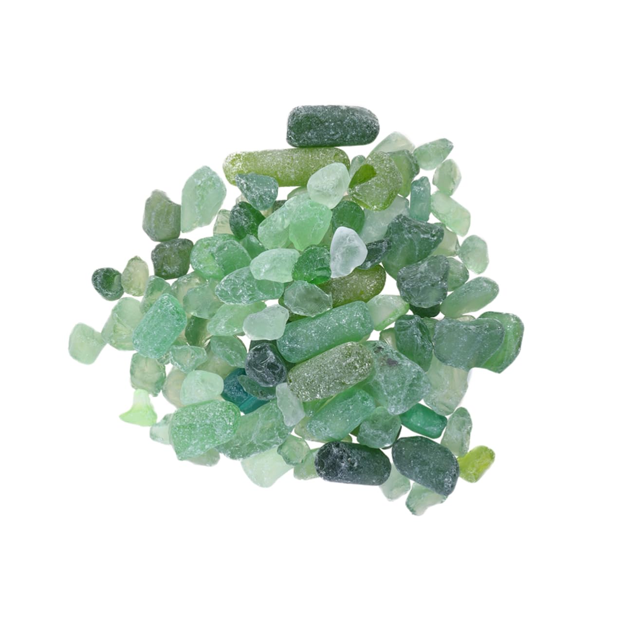 VICASKY Emerald Crystal Pebbles for Goldfish Tank Tumbled Stones Natural Crystal Rocks Aquarium Gravel Decorations 500g Pack