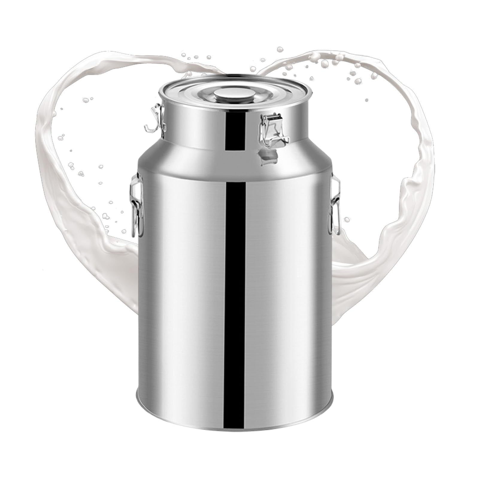 AYCDL Pail Milk Can Bucket,Milk Stainless Steel Bucket with Lid and Handles for Storage Transportation,11L,7L