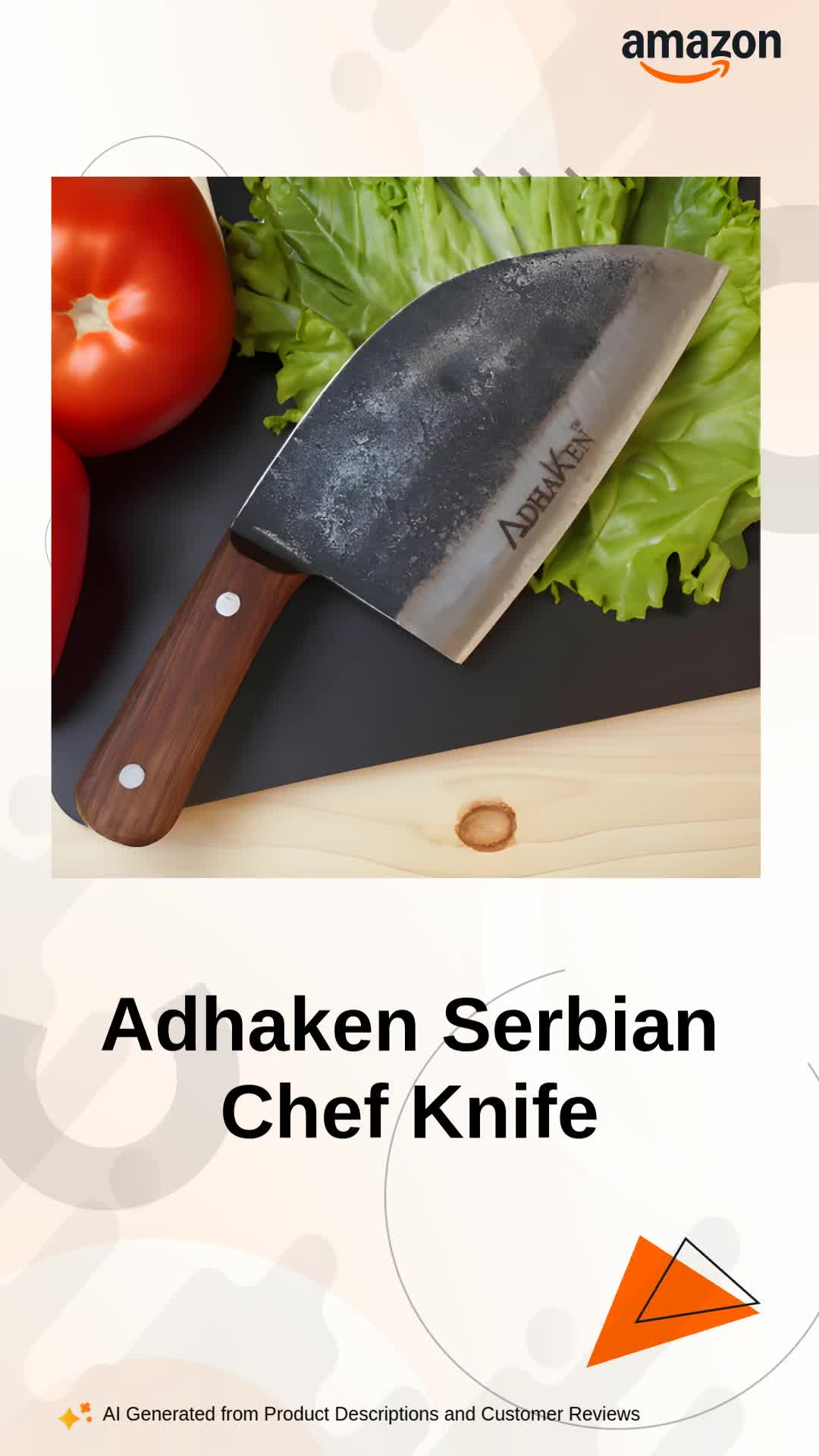 Buy Adhaken Serbian Chef Knife-Meat Cutting Knife-Sharp Meat