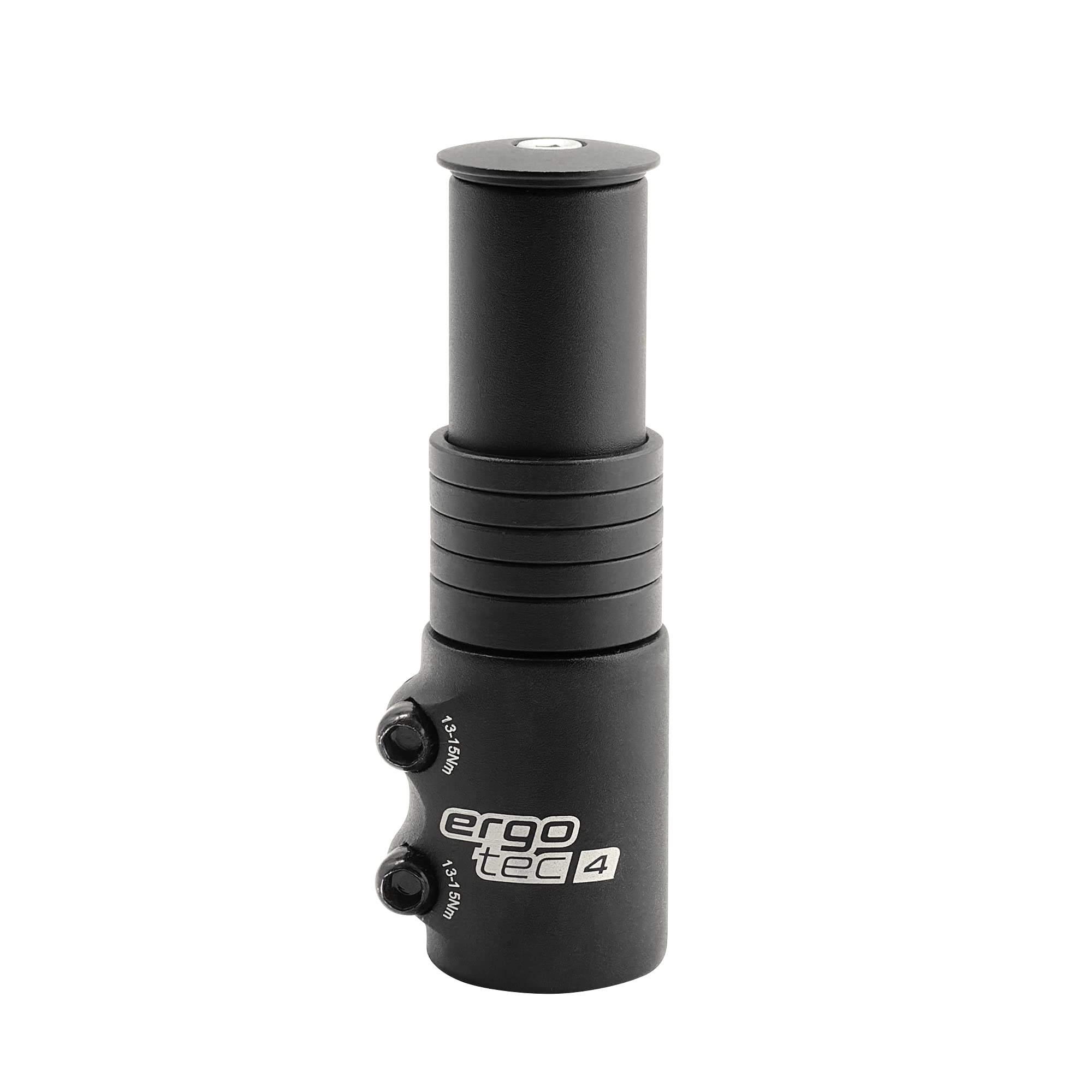 P4B | Ahead - Adapter für 1 1/8 Ahead-Vorbauten in Schwarz/Matt | Safety-Level 4 | Inkl. 5 Spacer | Ergotec Ahead 3 Vorbau-Adapter für Fahrrad und E-Bike