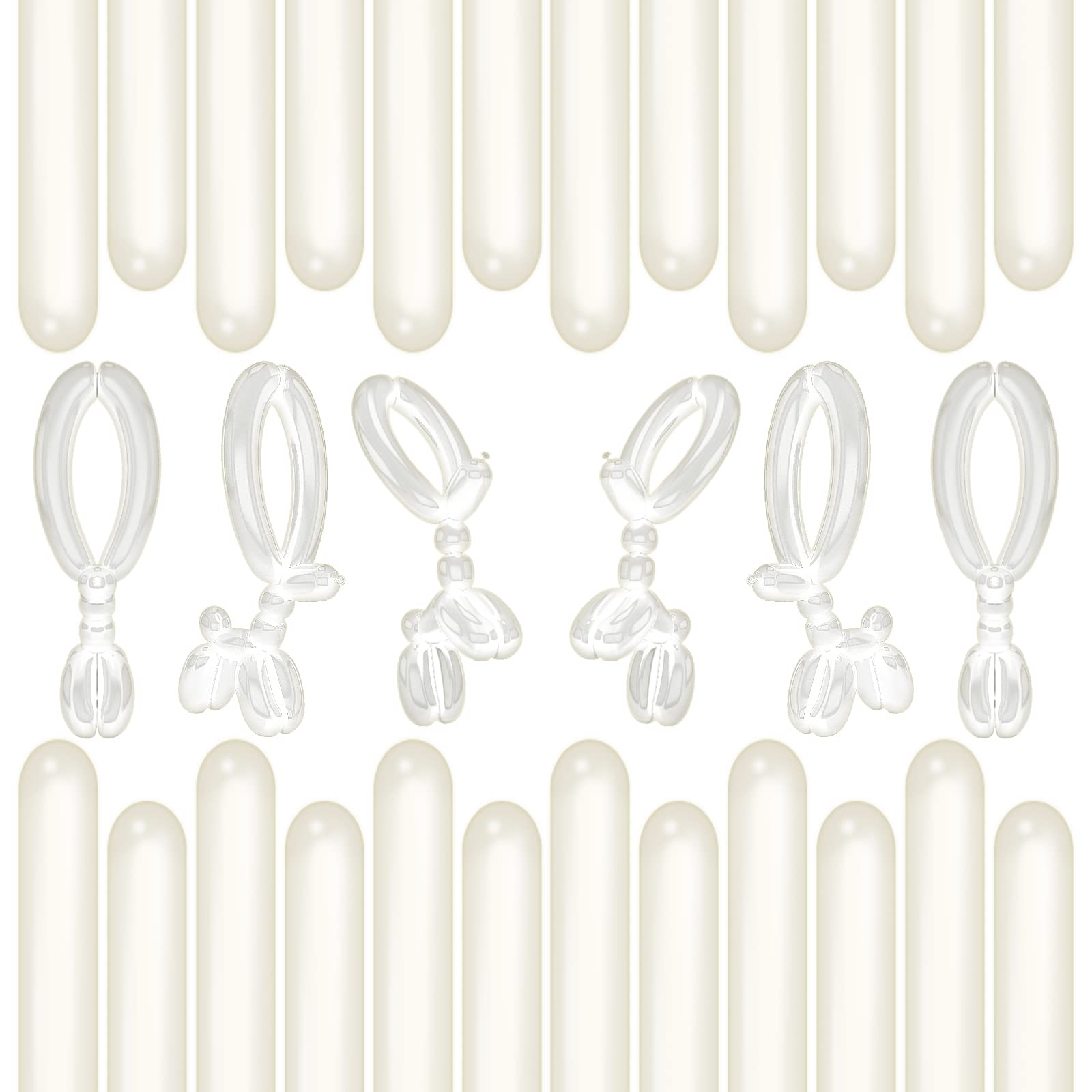 200 Pieces 260 Balloons Twisting 260Q Long Balloons for Balloon Animals Making Weddings Birthdays Christmas Party Decoration (Clear)