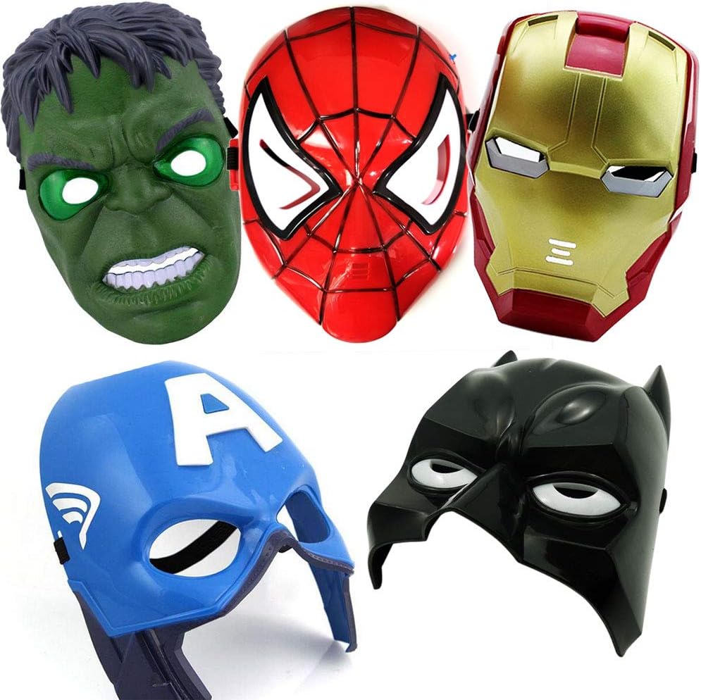 Superhero Costume LED Glowing Light Eye Mask (Captain America)