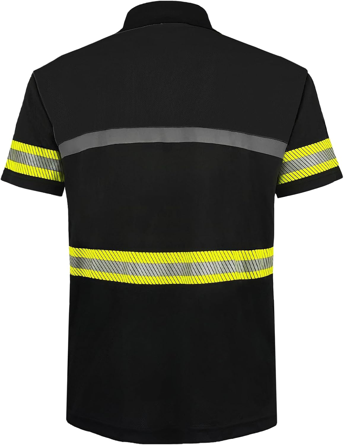 SMASYS High Reflective Men Polo Shirts with Pocket, Hi-Vis Safety Shirts for Men Long Sleeve Workwear - Image 3