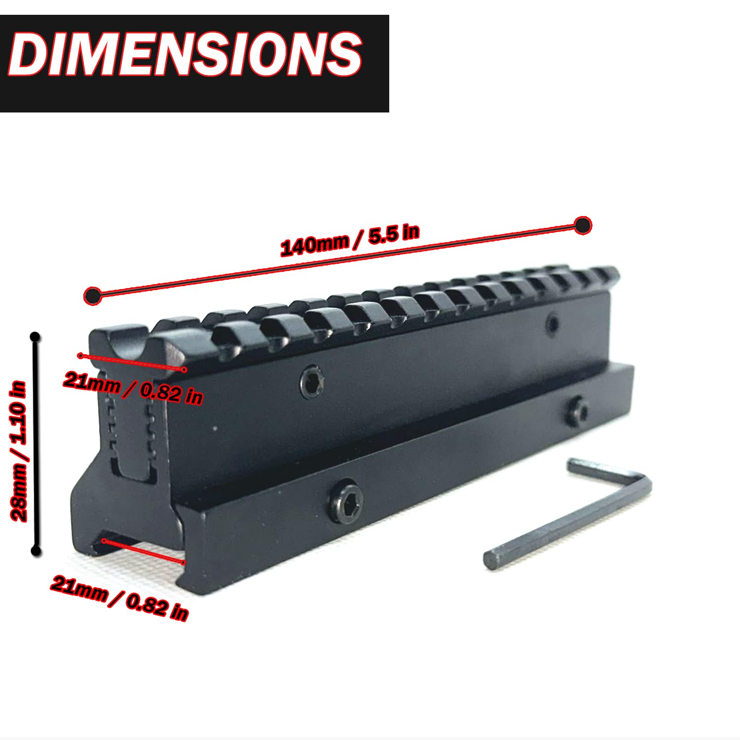 High Profile Picatinny Riser Mount - 1