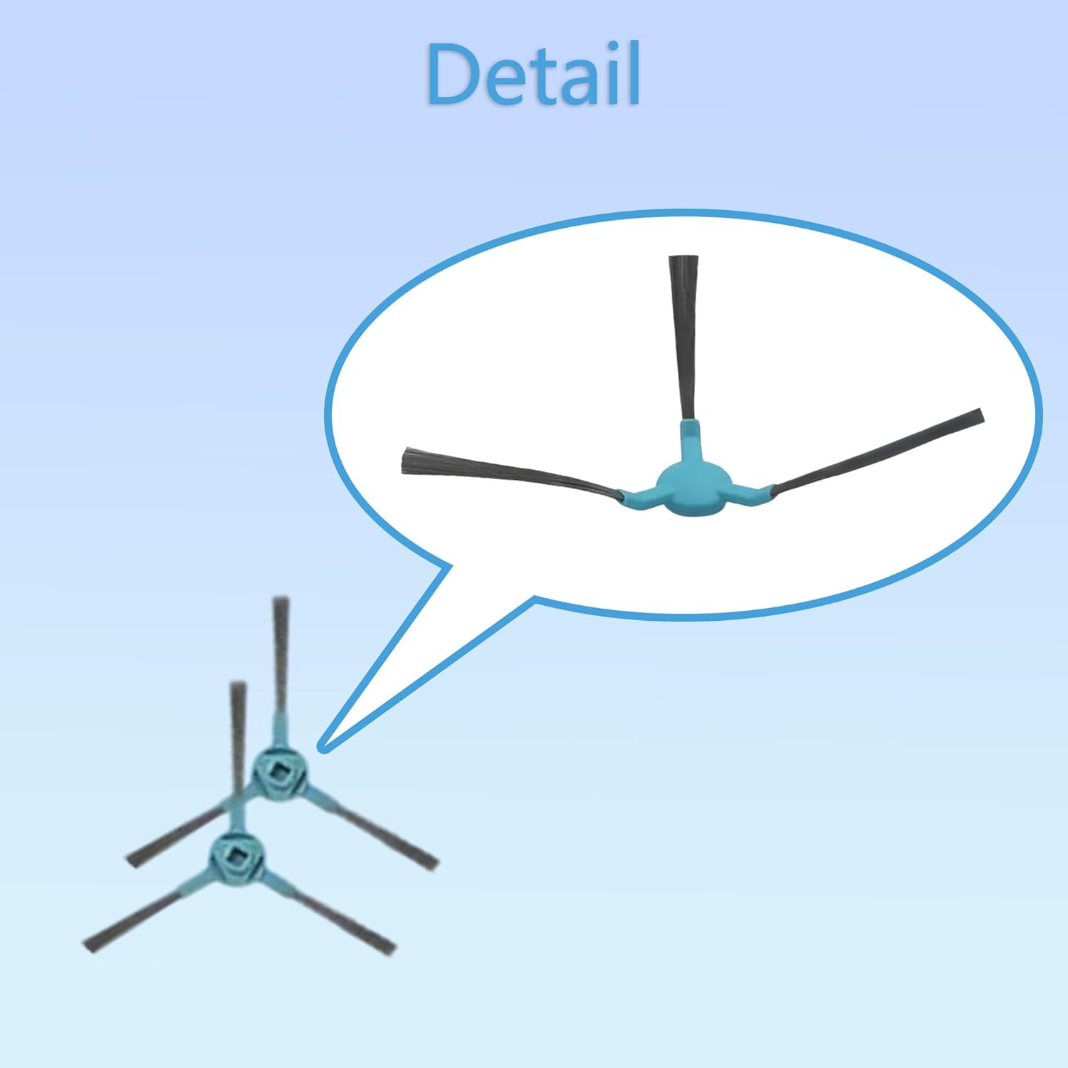Replacement Parts for BPMIO B15 / B15 Plus Robot Vacuum Accessories 1 Main Brush 4 Side Brush 3 HEPA Filter 3 Mop Pad