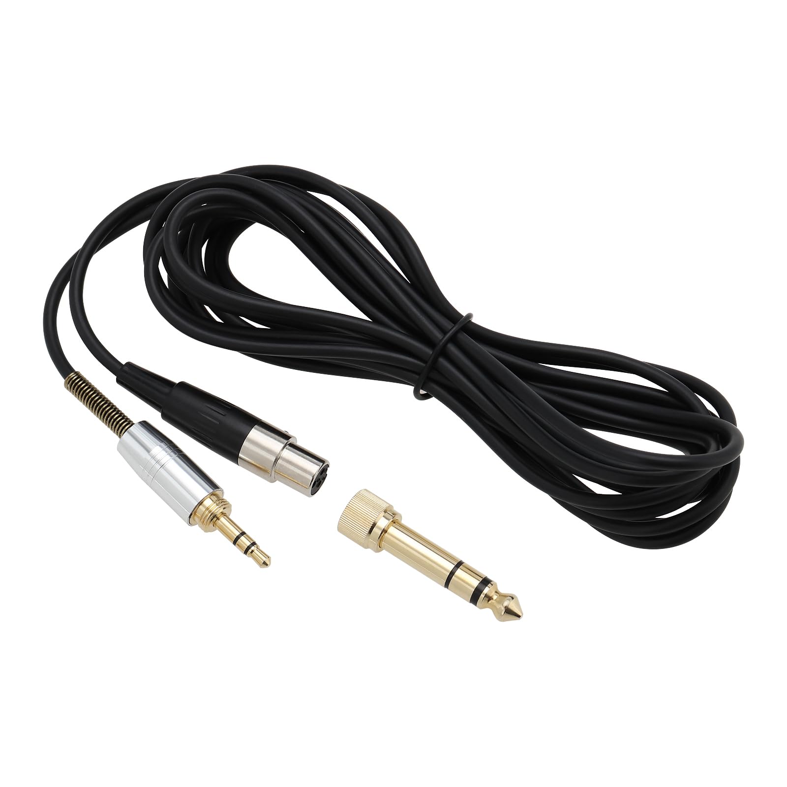 Cable de audio de 3 m Mini-XLR a 3,5 mm y 6,35 mm, cable de extensión de auriculares TPE, compatible con AKG K240 Q701 K702 K141 K171 M220