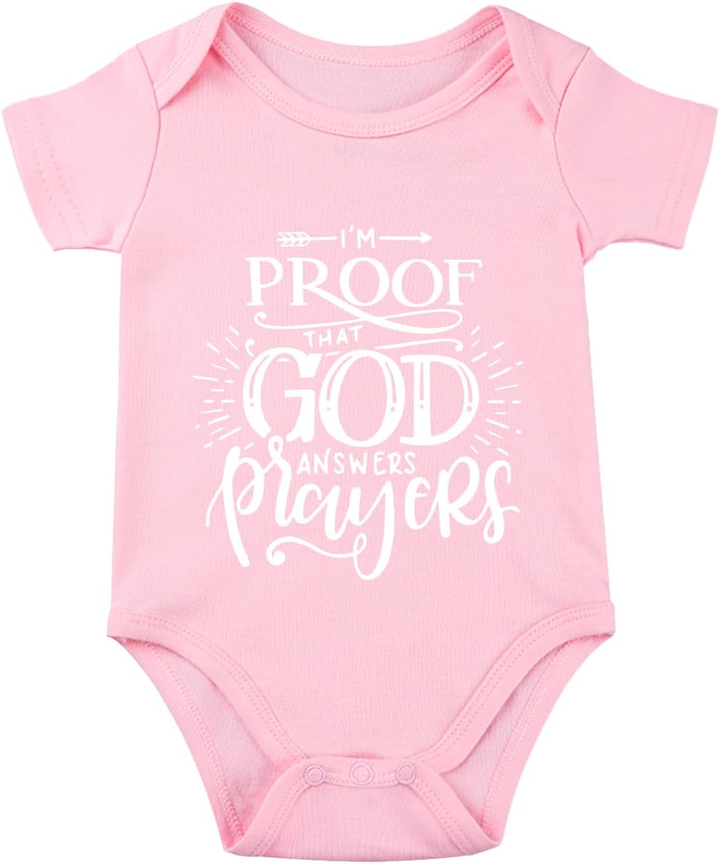 listery I'M Proof That God Answers Prayers Baby Bodysuit Baby Religious Infant Christian Blessing Newborn