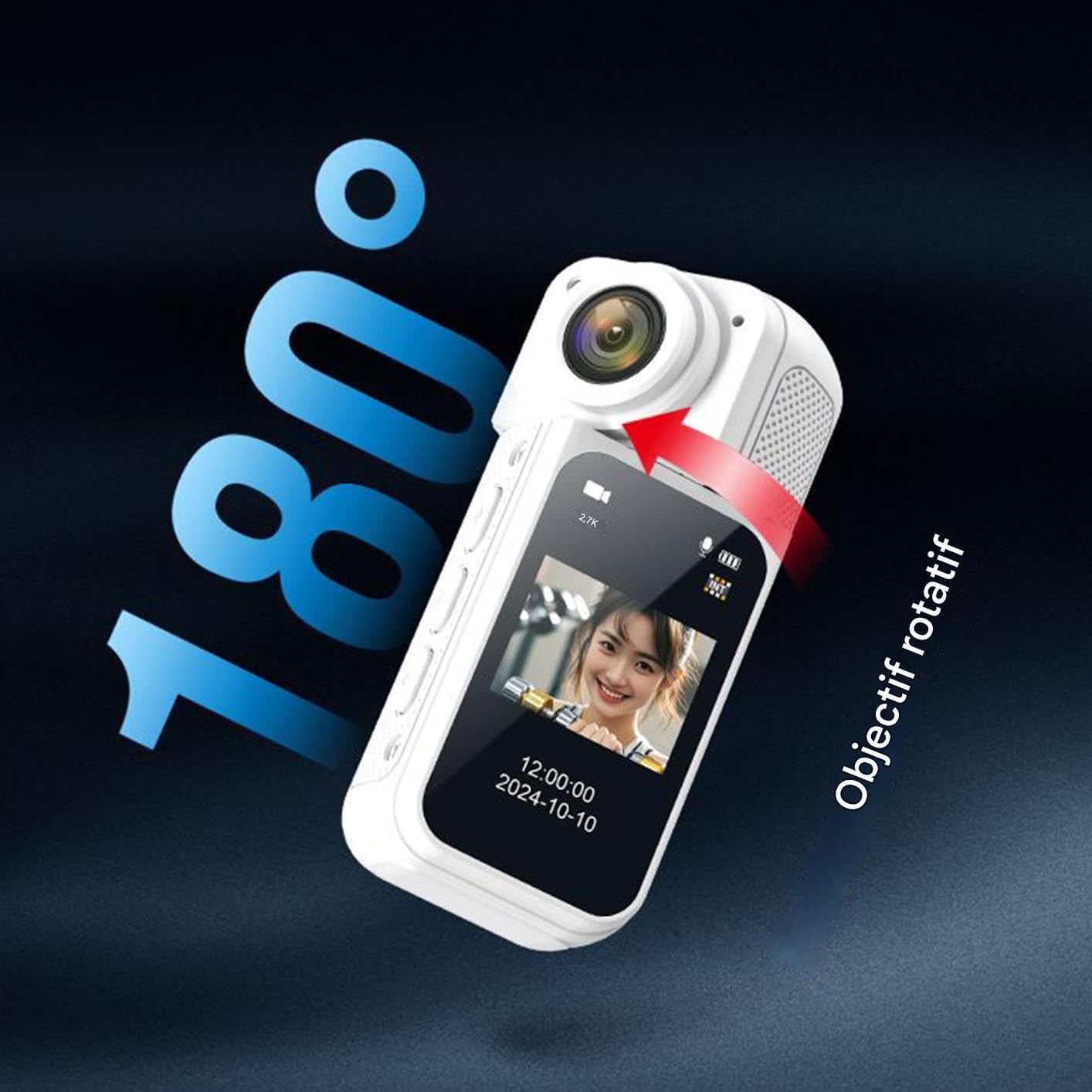 Pov Camera Telecamera Indossabile Compatta | Videocamera Senza Mani Per Sport Viaggi Bambini Animali Domestici E Famiglia