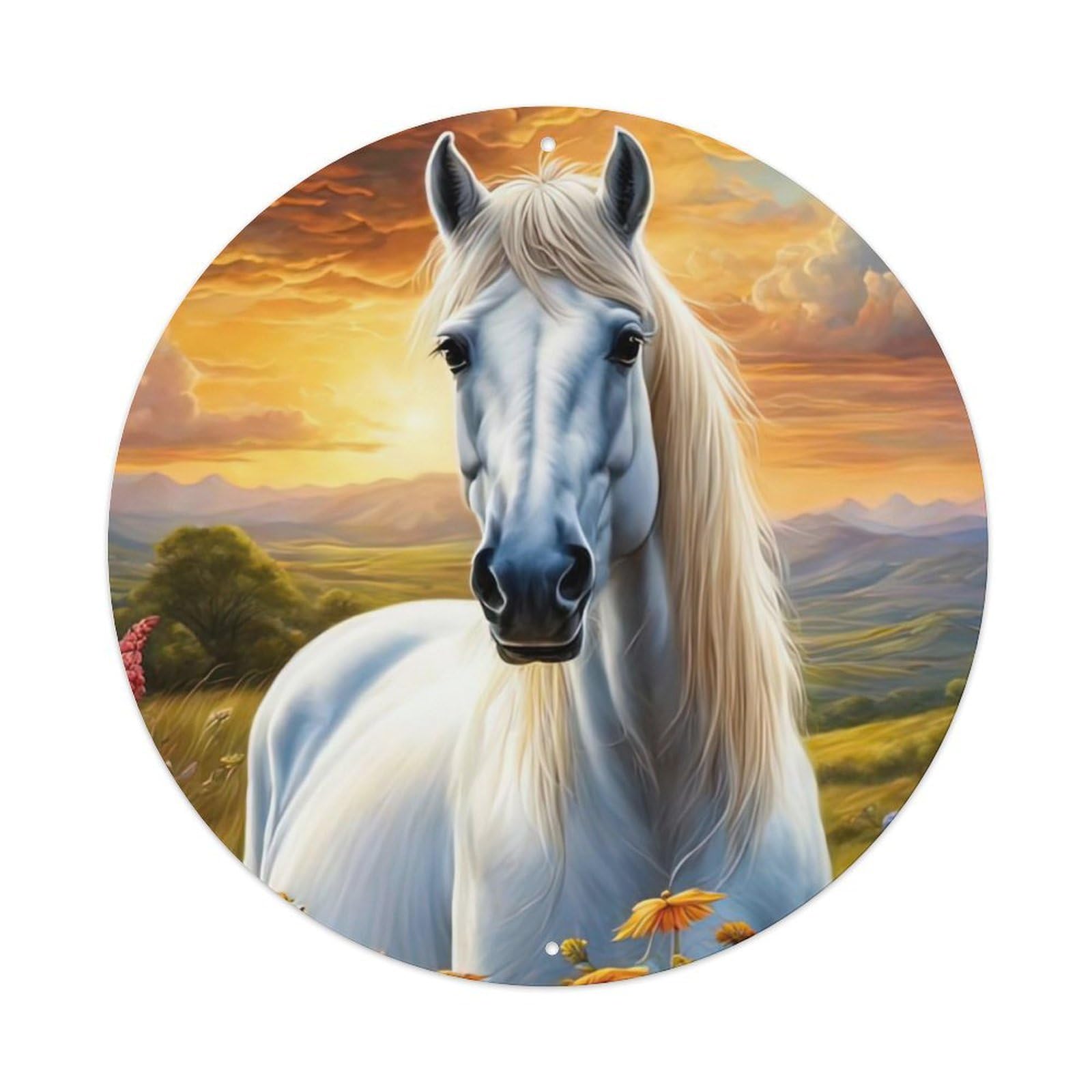 Animal Horses on The Prairie Metal Tin Sign