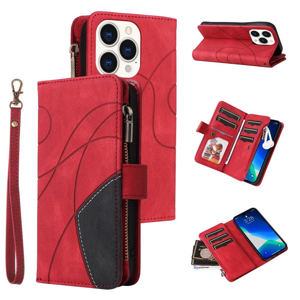 Protection iPhone 16e rouge zippée pour ne plus perdre vos cartes - 7