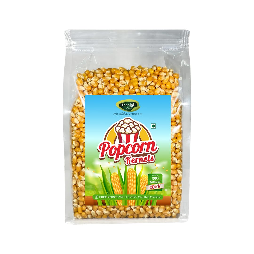 Thanjai Natural 1kg Popcorn Kernels Seeds & 100% Popping Corn (Gourmet Popcorn Kernels) - 1000g-image-8