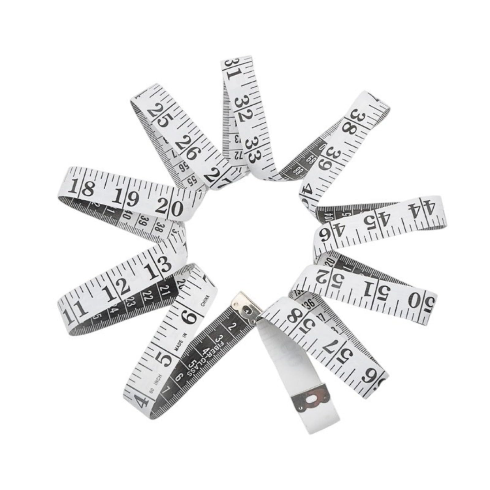 Newft White Strong 60 Inch Double Scale Measuring Tape For Sewing Modifications Body Indicators With Fade Proof Indicators Not Twist Pvc Seamstress King Unscented Sewing Measurement Tool