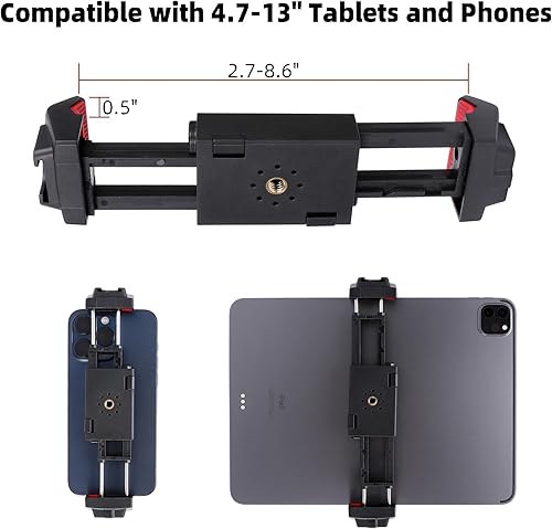 Miniatura 6 de Soporte de aluminio para tableta para soporte de micrófono, soporte para tableta, soporte de abrazadera para soporte de micrófono, cinta de correr,