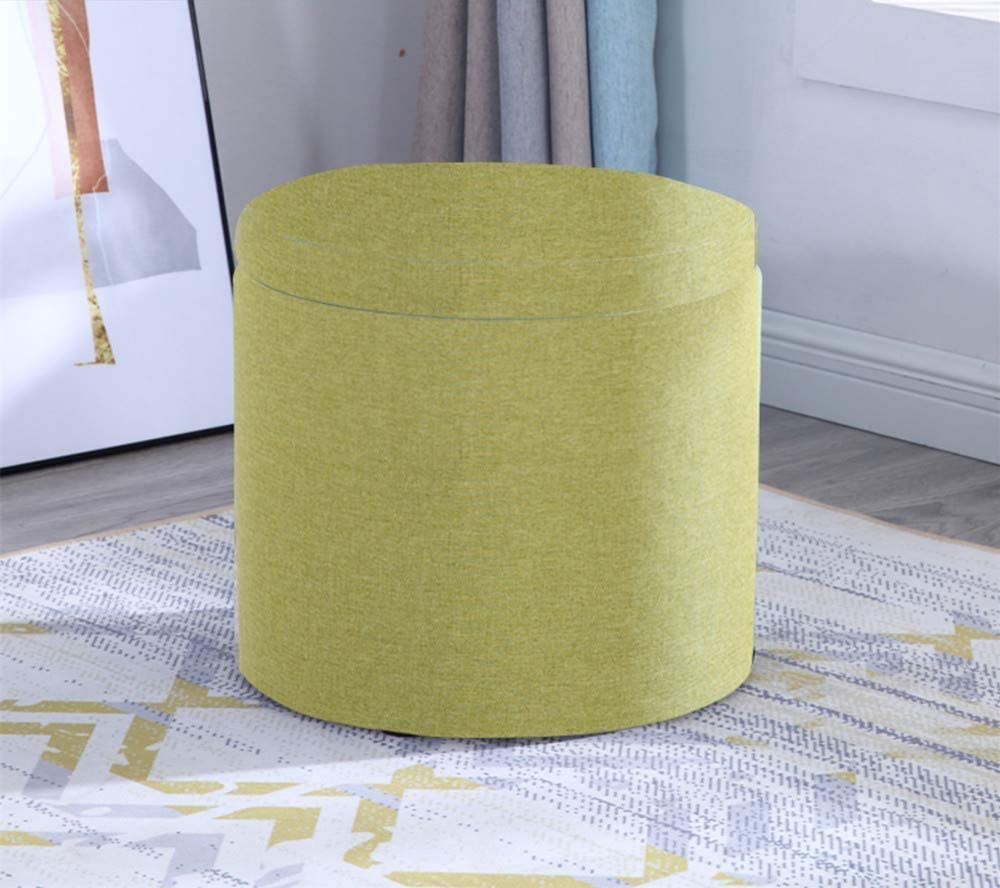 Repose-Pieds de Rangement en Bois Massif 33x35cm Pouf Coffre Élégant