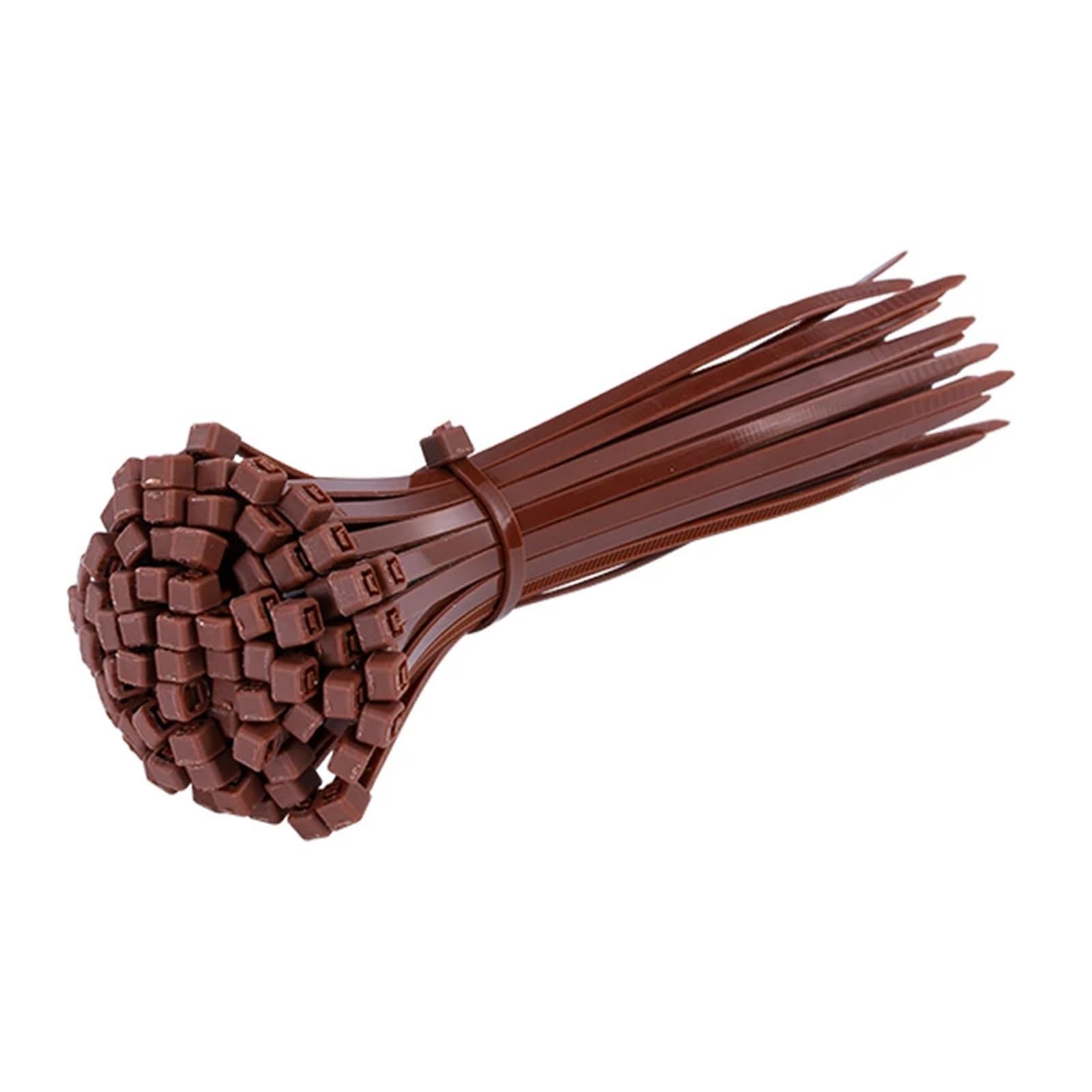 Gbrcen Brown Cable Ties 1000Pcs 3X80mm Self-Locking Nylon Cable Ties
