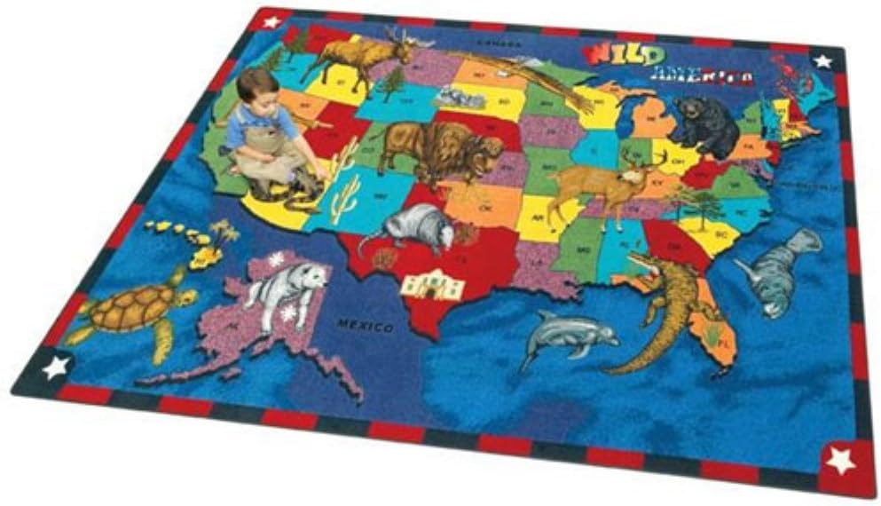 Joy Carpets Wild America Rug, Multi, 7'8" x 10'9"