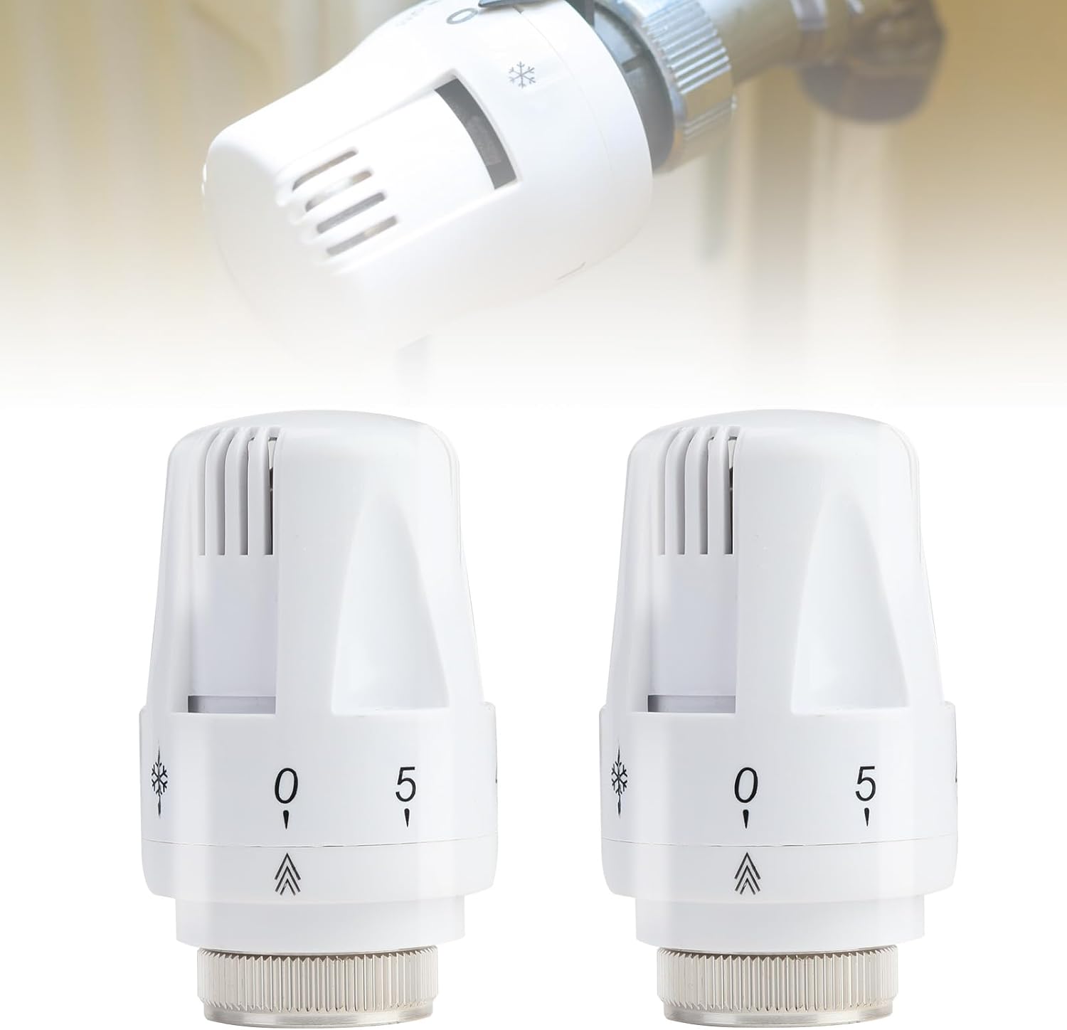 Tunknew 2PCS Thermostatic Radiator Valves Replacement TRV M30 X 1.5